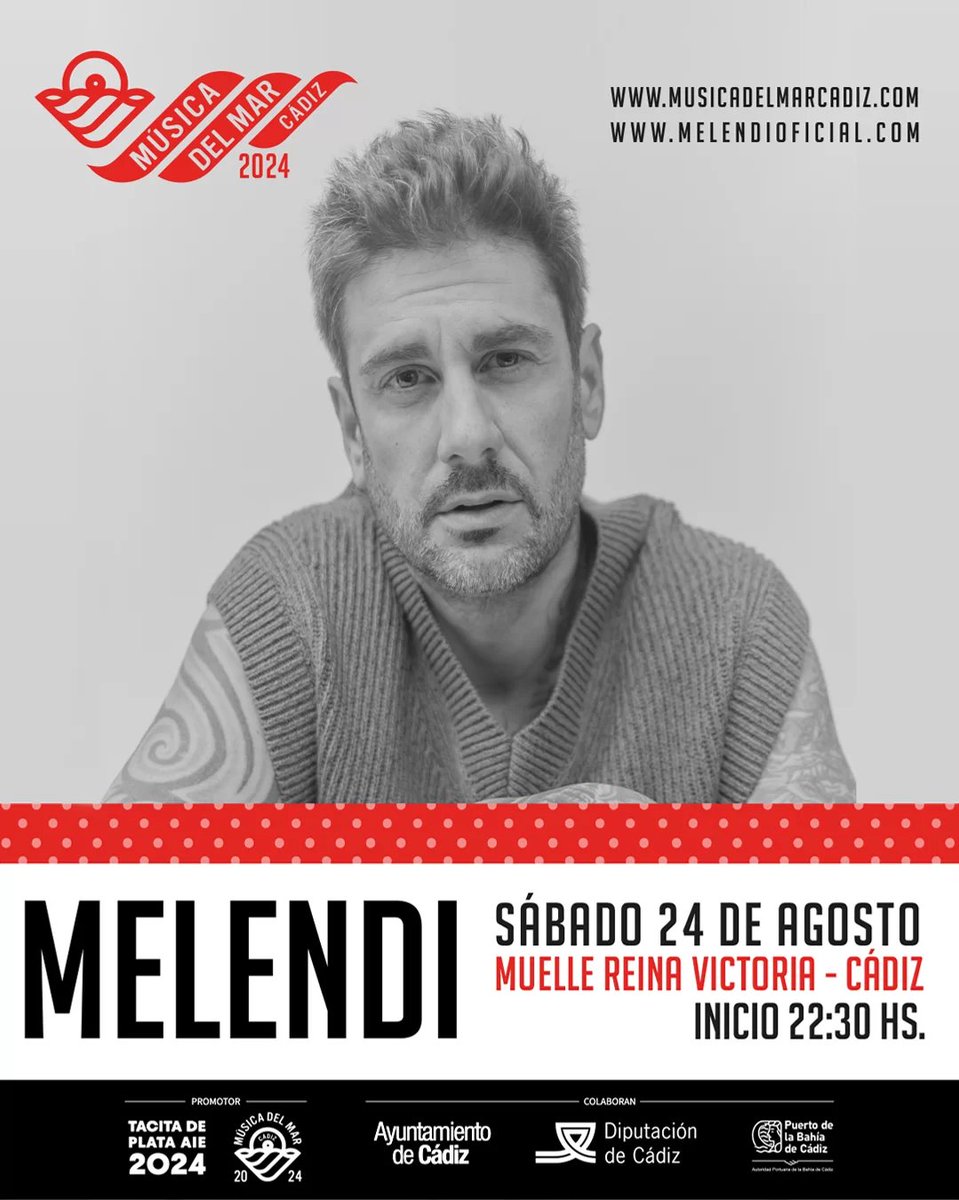 Hoy es el cierre del <a href="/MDMCadiz/">Música Del Mar</a> ¡Y que último concierto! ¿Alguno de vosotros va hoy a ver a Melendi? Dadnos envidia en comentarios 👇