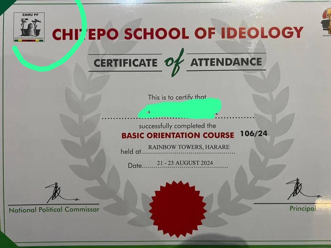 BrianRupiya's tweet photo. Kana wavane this certificate,next thing is to be paraded at Shake Shake building as #Returnees4ED
NB;returnees meaning you have been out on duty
Plus mungadii kana muchibawo maStands nemaLand baron uye kukokota gapu rekanzuru https://t.co/5mj5yHRERK