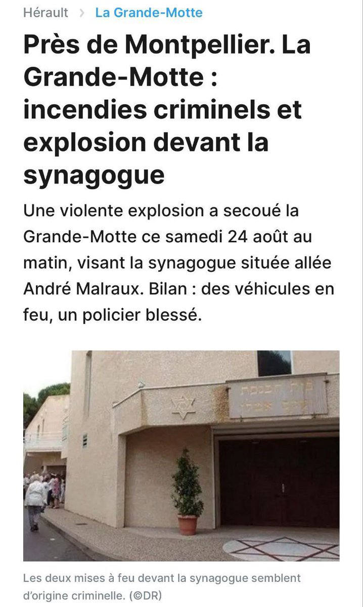poitoux_g's tweet photo. Soutien aux forces de l’ordre et à toute la communauté juive face à cet acte barbare.

L’antisémitisme est un fléau qui n’a pas sa place dans notre République. 

Aucune complaisance, aucun compromis, jamais, avec ceux qui attisent au quotidien, en France, la haine des juifs. https://t.co/y9RGhiErHM