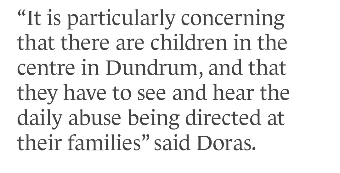 Almost 25 years ago, children ran a gauntlet from bigots because they were Irish. 

Nearly 26 years later in Dundrum, Tipperary,  children run a gauntlet of abuse because racists have been given impunity.