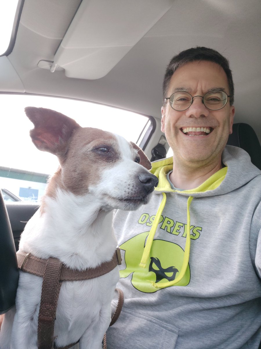 hughjconsulting's tweet photo. Dunelm, Fforestfach - not allowed in, so another #WaitingInTheCar selfie with Freya https://t.co/MPK3NjFVxK