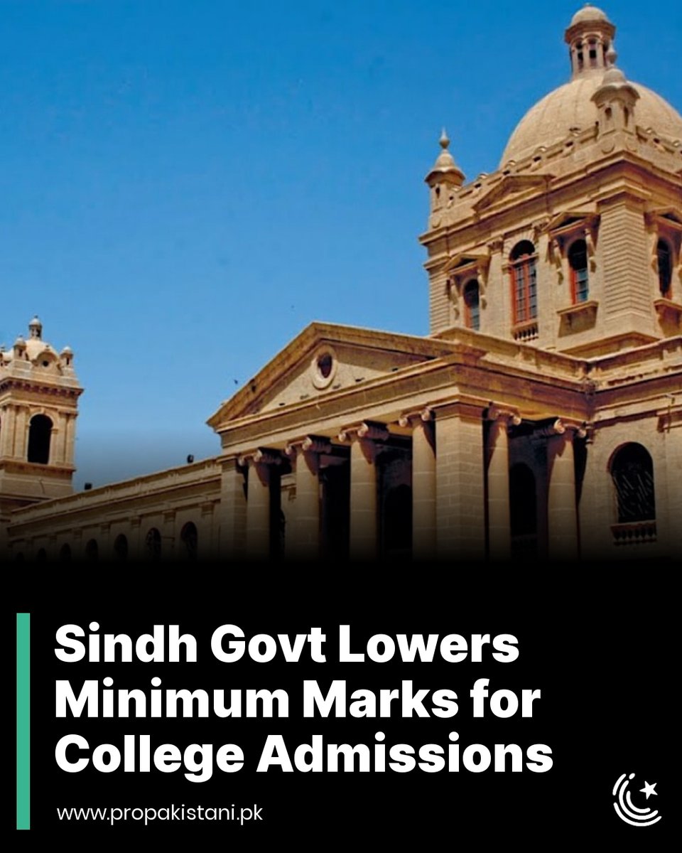 ProPakistaniPK's tweet image. Dr. Naveed, Director General of Colleges, announced that the cutoff marks will be reduced by 20 to 50 points at different colleges.

Read More:  propakistani.pk/2024/08/24/sin… 

#Sindh #EntranceTest #CollegeEntranceTest