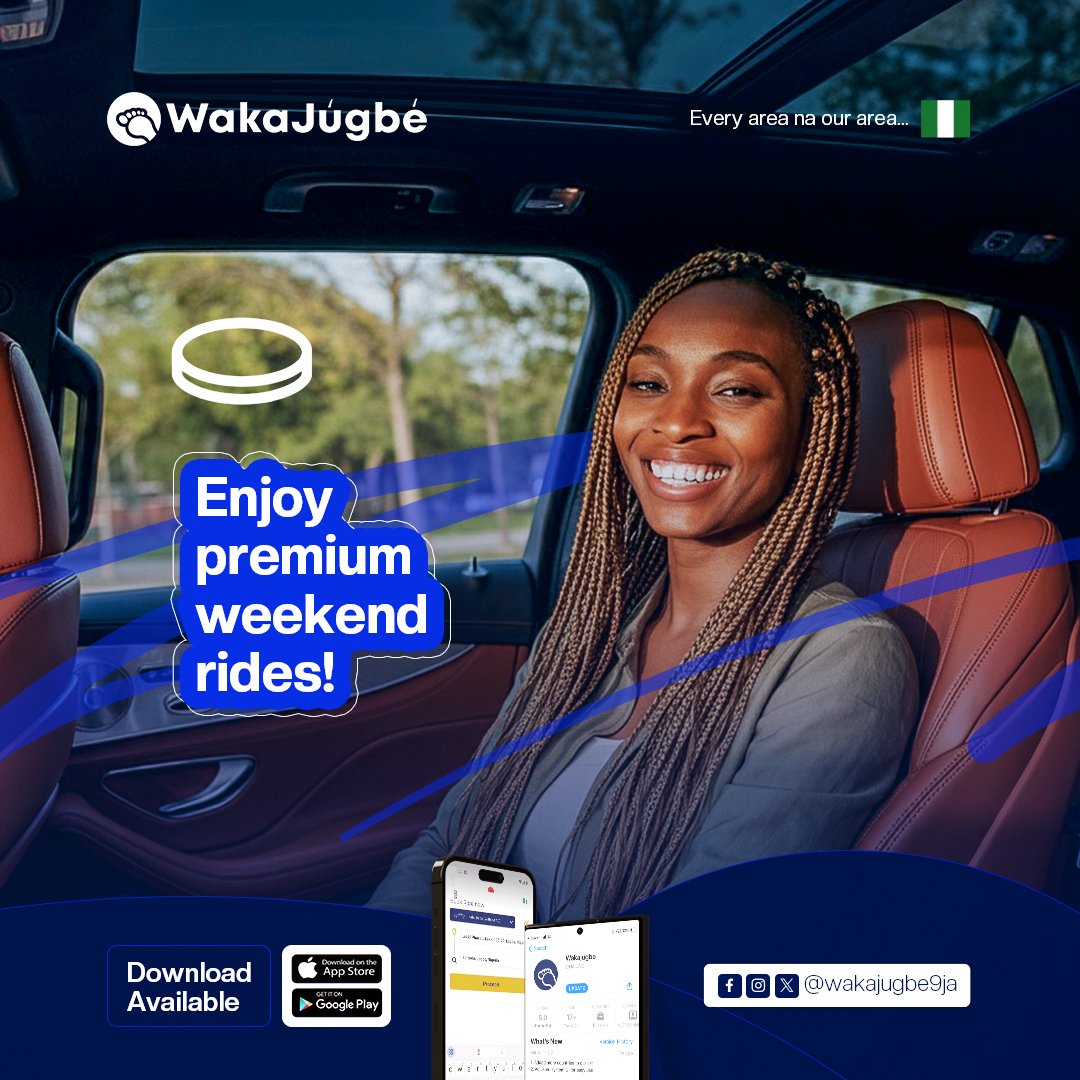 Owambe weekend 💃 🕺🏽 

Enjoy premium weekend rides with wakajugbe 📍

Download our App today to get started ✅ ✅ 

#Wakajugbenaija #wakajugbe
#Portharcourt #nigeria #rides