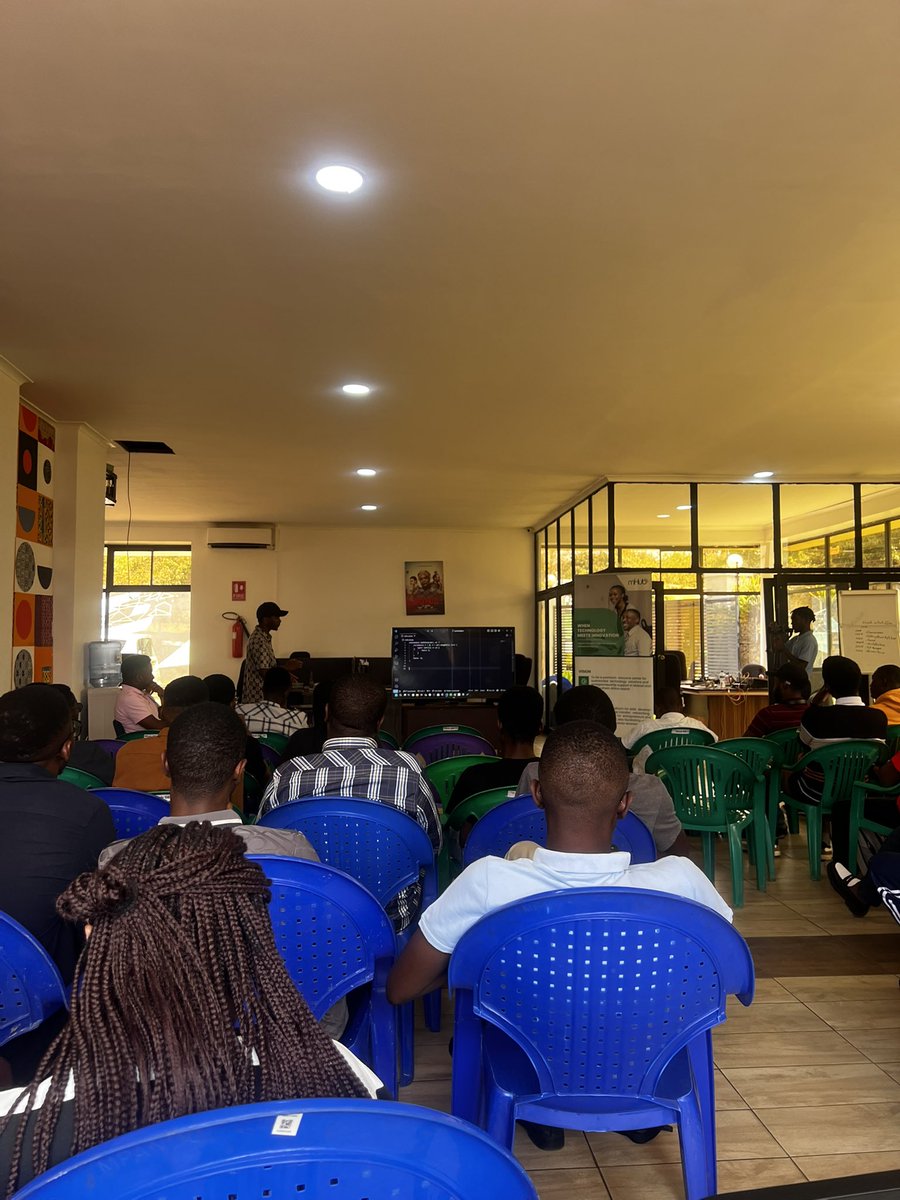 HelloWorldMW's tweet photo. @cphiri_dev giving a talk on a Chichewa Programming Language he’s made https://t.co/3QLjk32cGJ