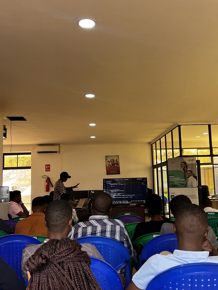 HelloWorldMW's tweet photo. @cphiri_dev giving a talk on a Chichewa Programming Language he’s made https://t.co/3QLjk32cGJ
