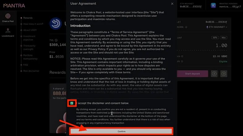 7/ Step 5: Link Your Wallets After selecting your MANTRA wallet, click ...
