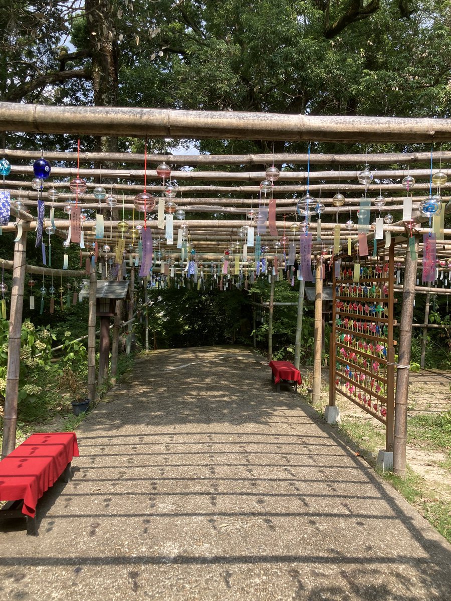 hirochabin's tweet photo. 今日の目的地、鷺神社を参拝しました。
たくさんの風鈴があって美しい音色が心地良かったです。
御朱印も頂きました。

#おじさんの日常
#おじさんの休日
#三次市
#鷺神社
#御朱印 https://t.co/GAQhRxASOY