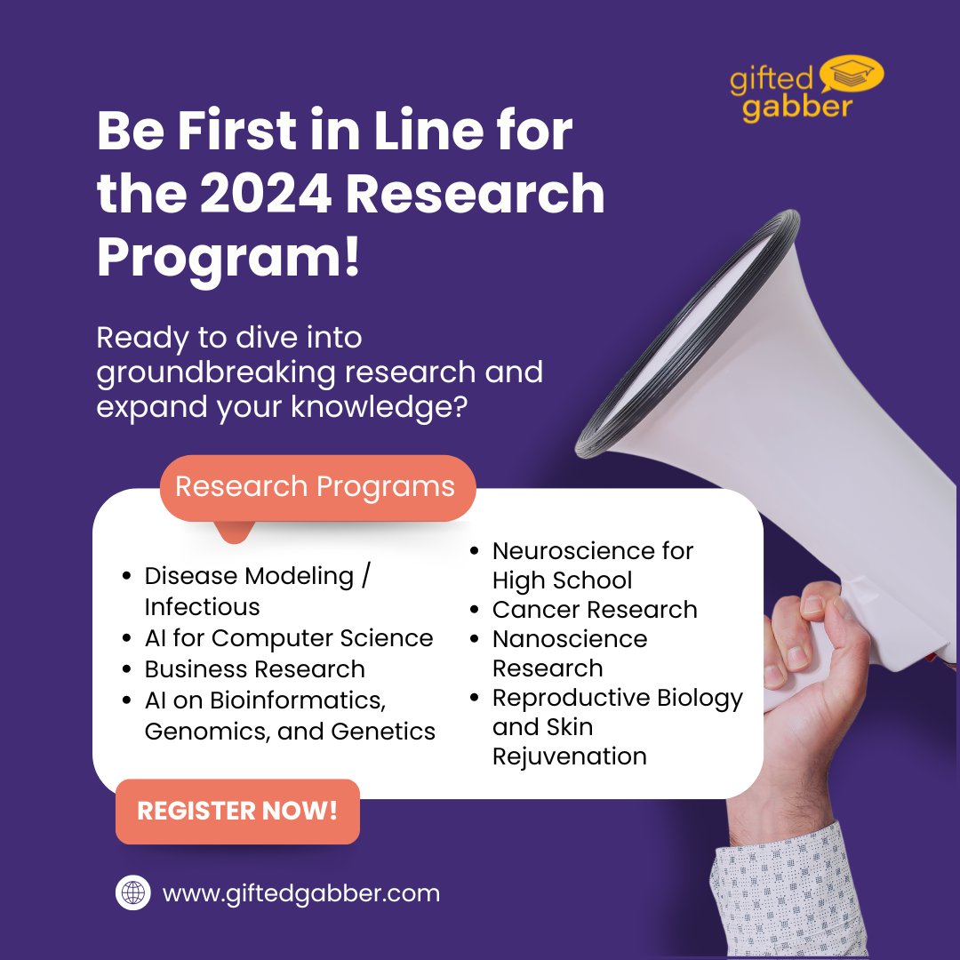 JothsnaKethar's tweet image. 𝐋𝐢𝐦𝐢𝐭𝐞𝐝 𝐒𝐩𝐨𝐭𝐬 𝐀𝐯𝐚𝐢𝐥𝐚𝐛𝐥𝐞 𝐟𝐨𝐫 𝐭𝐡𝐞 𝟐𝟎𝟐𝟒 𝐑𝐞𝐬𝐞𝐚𝐫𝐜𝐡 𝐏𝐫𝐨𝐠𝐫𝐚𝐦 𝐖𝐚𝐢𝐭𝐥𝐢𝐬𝐭! 🚨

Time is running out to secure your spot on the waitlist for our highly sought-after 2024 Research Programs!

🔗 rfr.bz/tmk71vo

#researchprogram