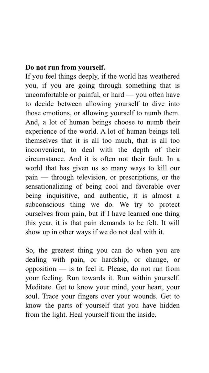 Liminal1988's tweet photo. Do not run from yourself. https://t.co/Bkeu2XLQWe