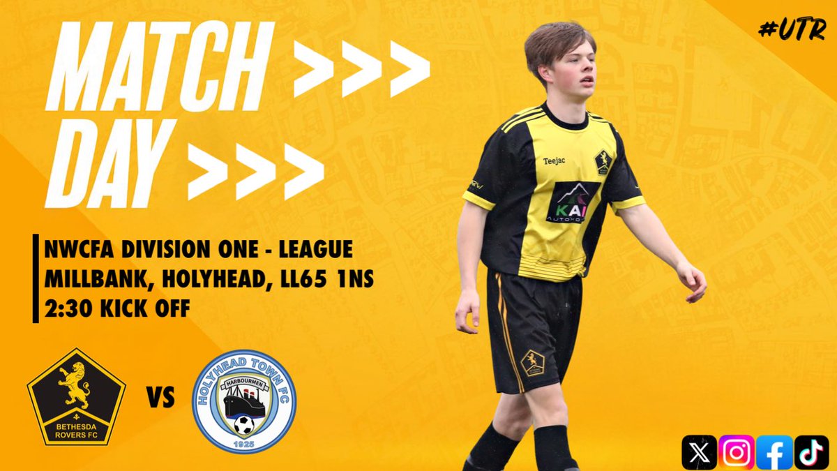 Bethesda Rovers FC (@bethesdarovers) on Twitter photo ๐ก ๐๐'๐ ๐๐ผ๐๐พ๐๐ฟ๐ผ๐! โซ๏ธ
๐| Holyhead Town FC (A)
๐| North Wales Coast - Division One West Football League
๐| Saturday the 24th of August
โฐ| 2:30pm Kick Off
๐๏ธ| Millbank Fields, Holyhead, LL65 1NS
๐๐ป| Come and Support the lads / Dewch i gefnogi'r hogia
#UTR ๐ก ๐๐'๐ ๐๐ผ๐๐พ๐๐ฟ๐ผ๐! โซ๏ธ
๐| Holyhead Town FC (A)
๐| North Wales Coast - Division One West Football League
๐| Saturday the 24th of August
โฐ| 2:30pm Kick Off
๐๏ธ| Millbank Fields, Holyhead, LL65 1NS
๐๐ป| Come and Support the lads / Dewch i gefnogi'r hogia
#UTR