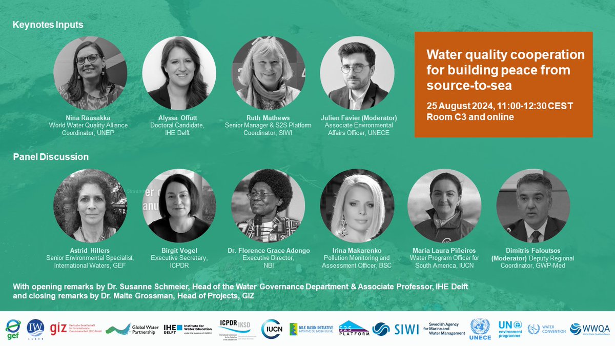 S2Splatform's tweet photo. 💧#WorldWaterWeek 2024 kicks off tomorrow! 

Join us to explore how we can foster transboundary water quality cooperation across the #sourcetosea continuum, turning challenges into pathways for peace.

📅 Sun, 25 Aug
🕚 11:00 - 12:30 CEST
📍 Room C3 / Online https://t.co/kv7AB7huh3