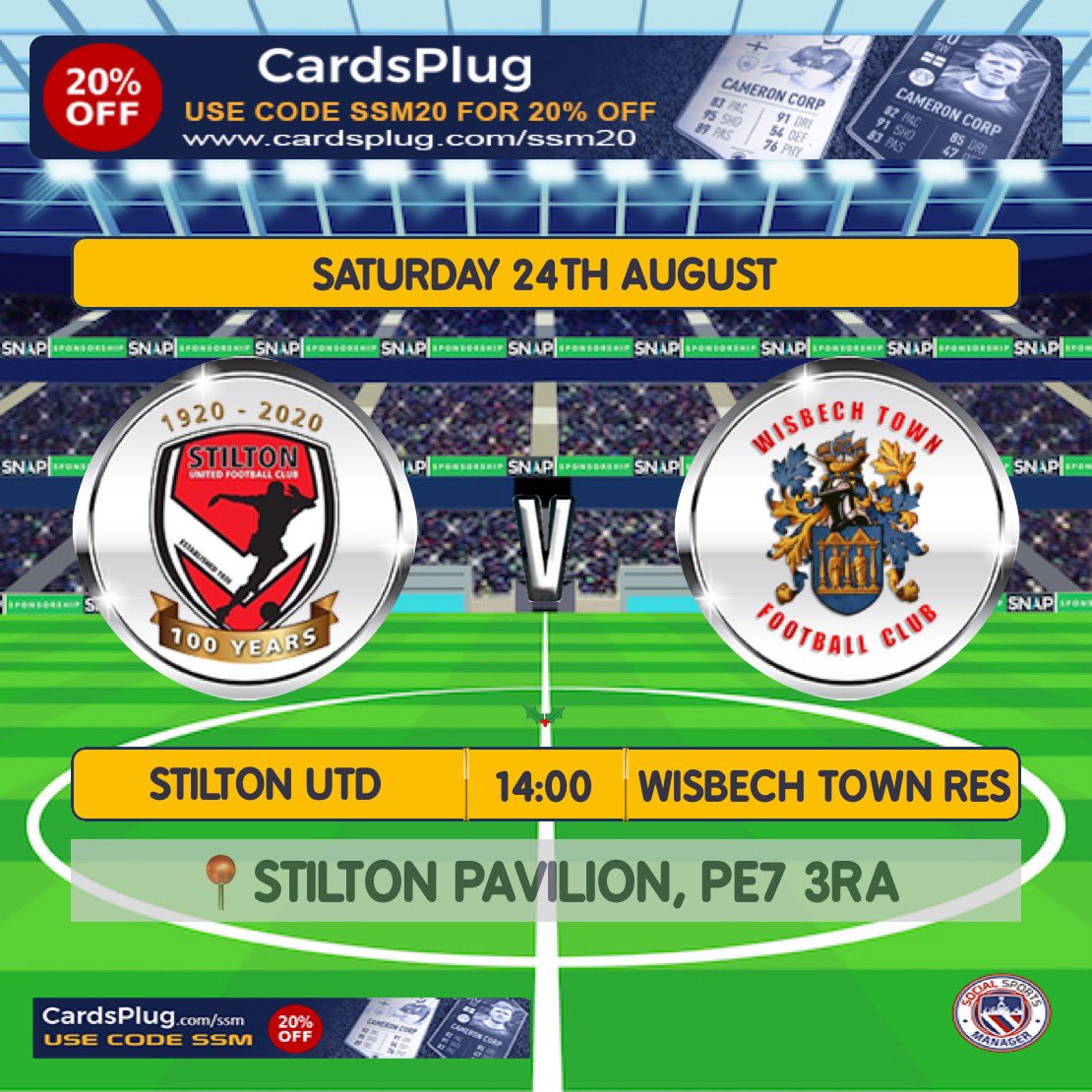 ‼️MATCHDAY‼️

🔴 Stilton United FC VS Wisbech Town Reserves
🗓 Saturday 24th August
📍 Stilton Pavilion
🏆 League Fixture
⏰ 2PM KO 

All welcome 🔴⚽️👍🏻