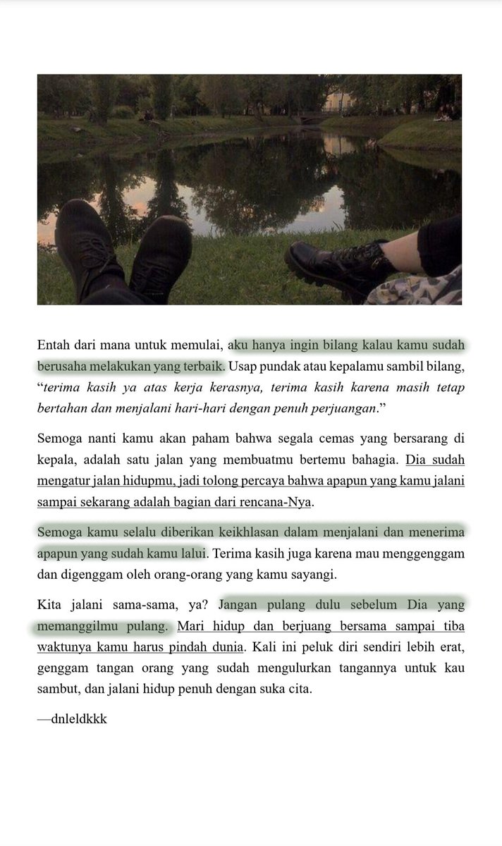 Karya — semoga kamu selalu diberikan keikhlasan dalam menjalani dan menerima apapun yang sudah kamu lalui.