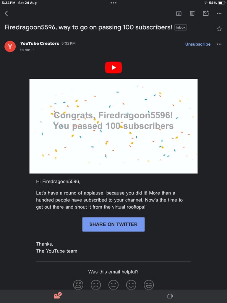 Yay! 🥳 100 subscribers !