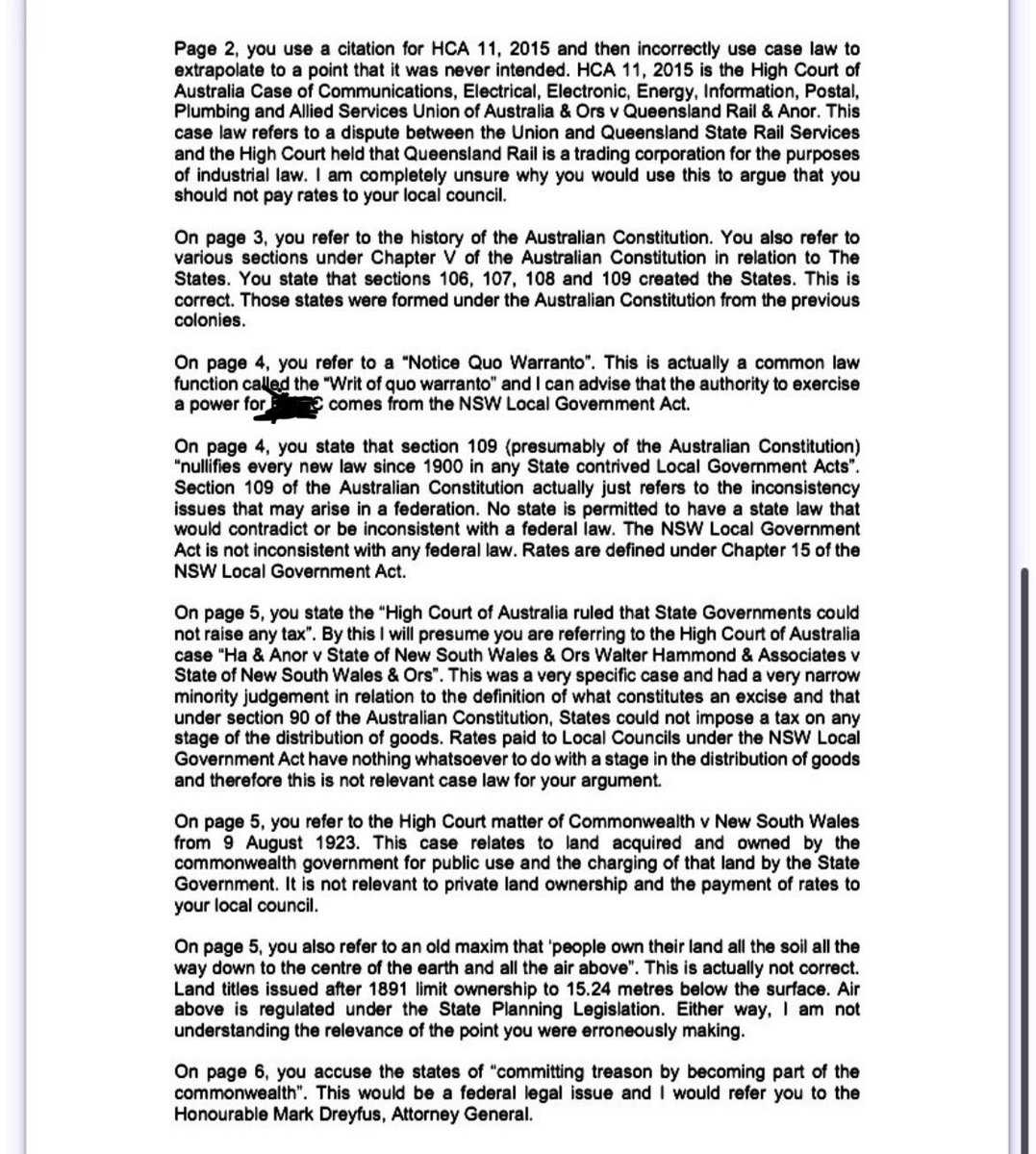 TinfoilTales_AU's tweet image. A few months ago some freedom folk stopped paying their council rates - then they stopped paying other bills, trying to use Bills of Exchange instead

Well, as anticipated some people are starting to receive letters 

And one of the letters is magnificent