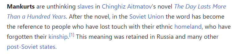 CraigWilly06's tweet image. I discover amazing Russo-Soviet concept. Do you know any examples of this? en.m.wikipedia.org/wiki/Mankurt #denationalization #mankurts