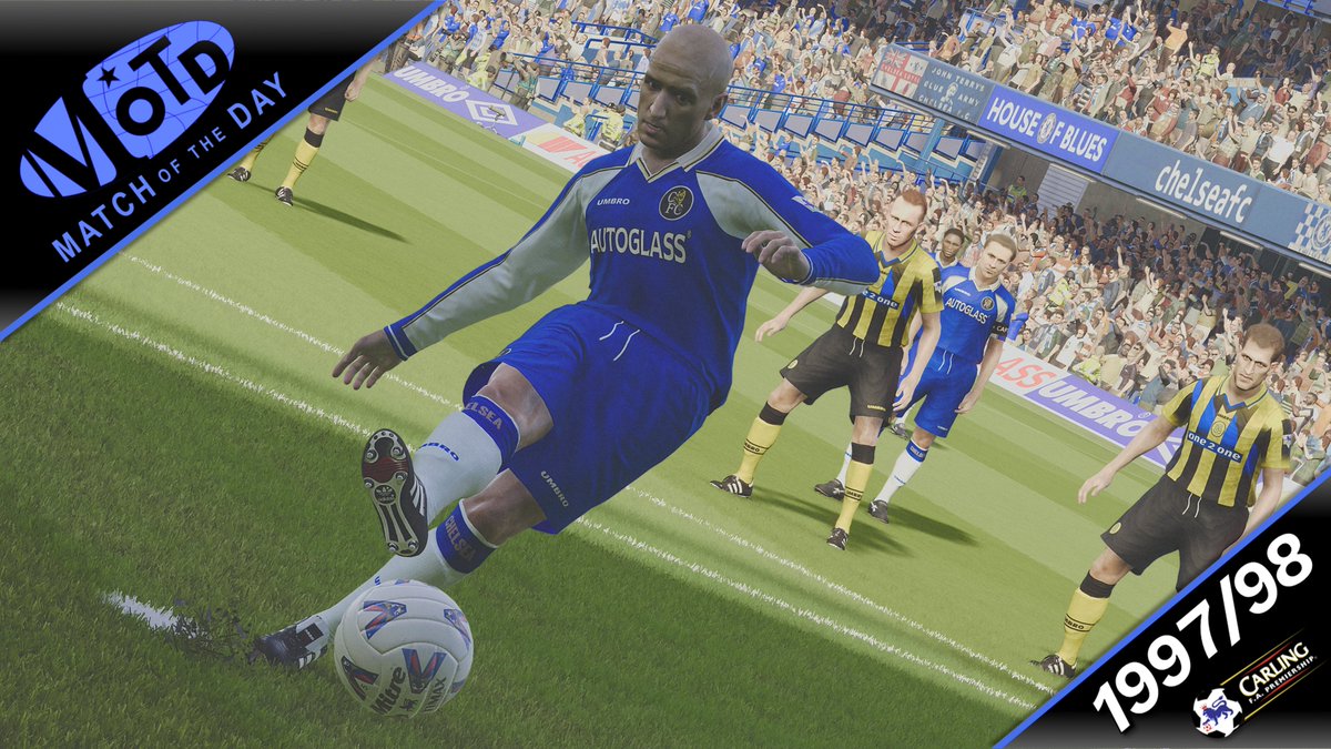 Trevorsports90's tweet photo. 🚨 Match of the Day 🚨

The second Saturday of the season sees Chelsea travel to Goodison Park, a London derby at Upton Park, and Villa hosting Blackburn Rovers. There is no rain, storms, or VAR in sight!

▶️https://t.co/Df4ZnP3Cx0◀️

#PES2021 #90sFootball #FACarlingPremiership https://t.co/o1U3JVMsH6