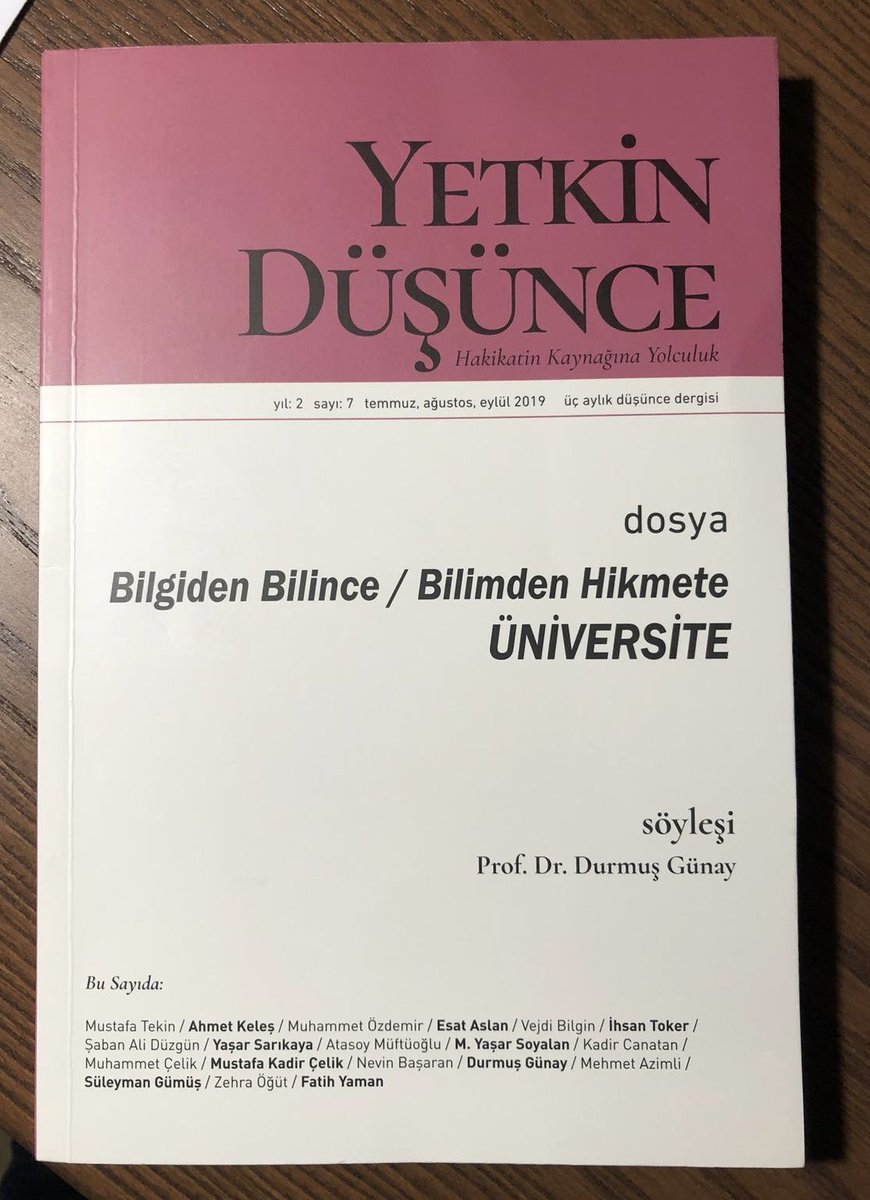 🎓✨ Üniversitenin bilgi ve hikmet yolculuğunda önemli bir durak: Yetkin Düşünce dergisinde yer alan ‘Bilgiden Bilince / Bilimden Hikmete Üniversite’ başlıklı söyleşimiz. Bu derin ve düşündürücü sohbet, bilimin ve felsefenin kesişim noktasında üniversitenin rolünü ele alıyor 📚💡