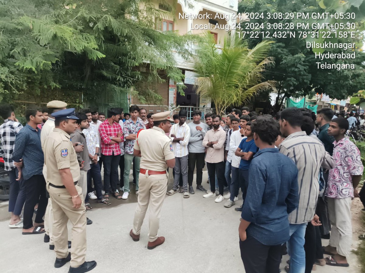 community awerness meeting at dilsukh nagarar about C. C camera and cyber fraud