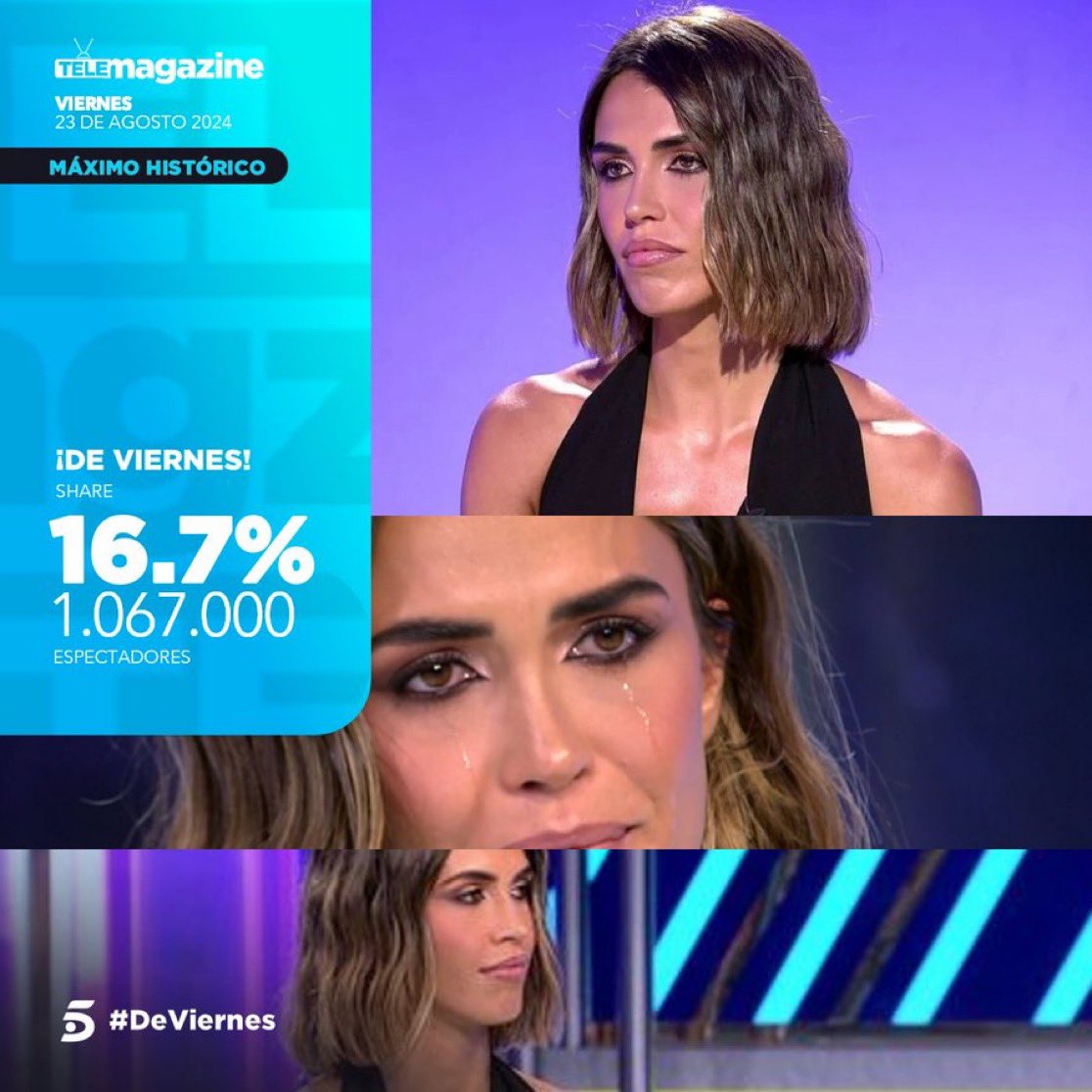 tvgatonegro's tweet photo. 16,7%!!!! 

Y luego se preguntan quién es la reina de realitys. En shock estoy. 😳 #DeViernes https://t.co/Po5y8ds7cp