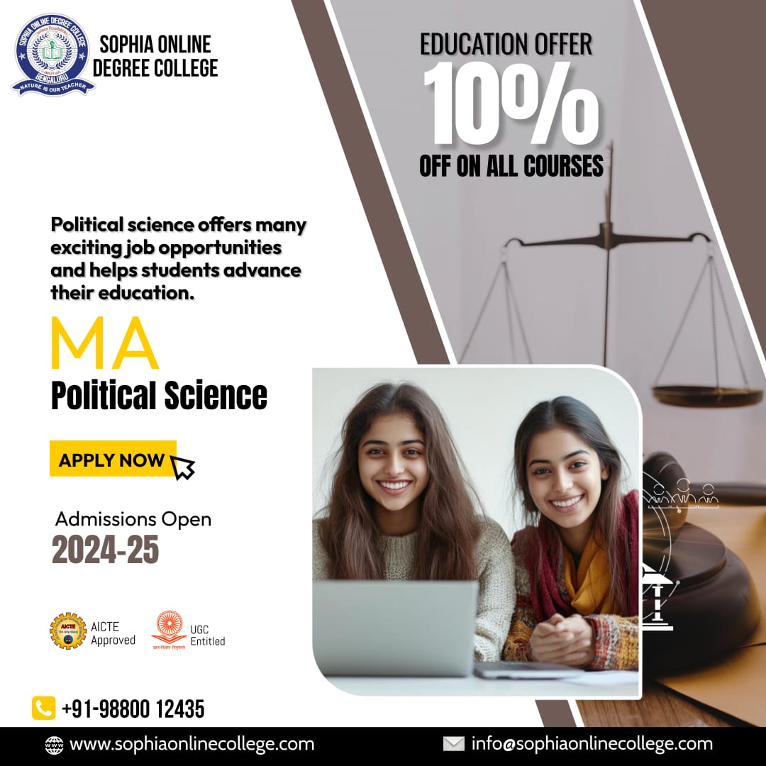 SophiaonlineDeg's tweet image. Our MA in Political Science program at Sophia Online Degree College

 This degree is your gateway to success

Visit Us: sophiaonlinecollege.com
 Call Us: wa.me/+919880012435

#PoliticalScience #MAPoliticalScience #SophiaOnlineDegreeCollege