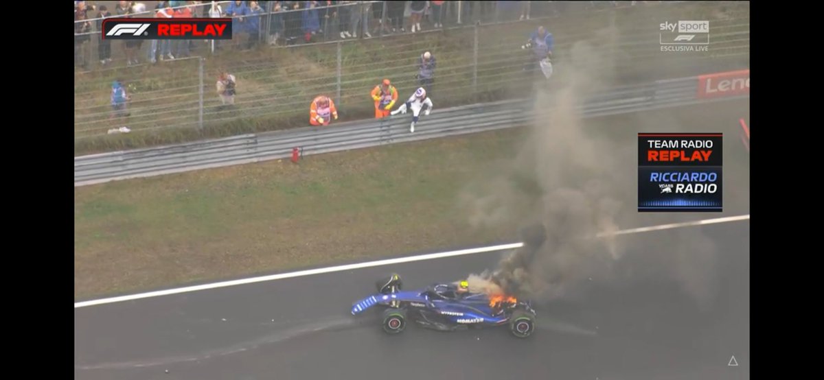 Menomale che siamo nel 2024, le misura di sicurezza sono elevate e le anche da incidenti del genere il pilota ne esce illeso #DutchGP #f1
