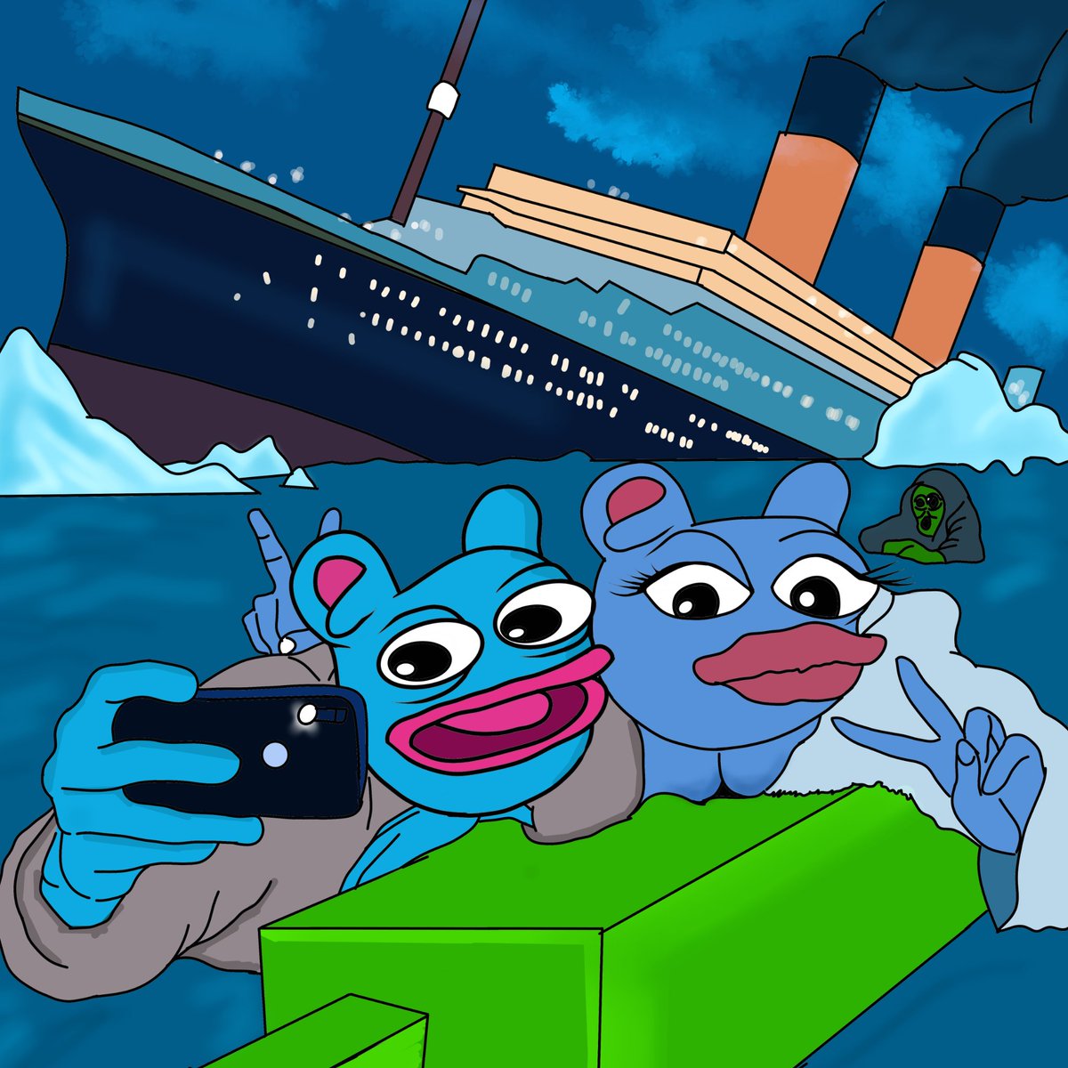 crypto_daemon1's tweet photo. My meme entry, $BRETT and $SHARE chilling while the titanic goes to  hell!

@basedsharon__ 
@BasedBrett
@Stochastiswolfe 
@gifman12
@meme_emperoronx 
#BasedSharonMemeContest
#CryptoInvestor 
#Memecoins https://t.co/5MCbRaXd3W
