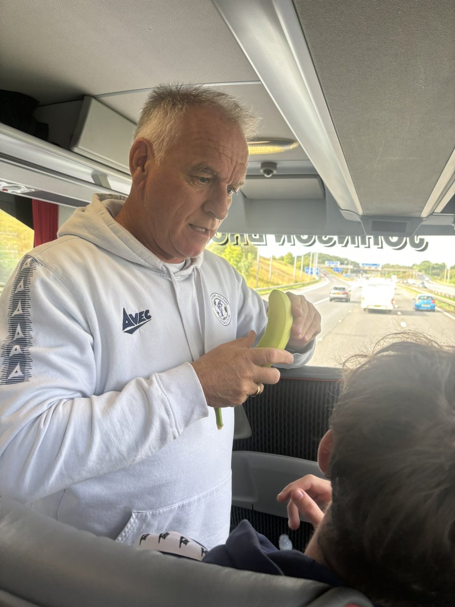 thewelfare's tweet image. Our Chairman force feeding a Banana to one of our Coaches. 

#StandardBehaviour #PossibleSafeguardingIssues