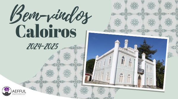 Bem-vindos Caloiros 2024/2025, assim começa o percurso nesta casa pelos próximos 5 anos 🌴

A FFUL vai ser o lugar onde vão crescer e envolver-se nas diversas atividades que a tornam tão única!

Agora começa o novo capítulo da vossa vida, com um pouquinho de roxo à mistura 💜