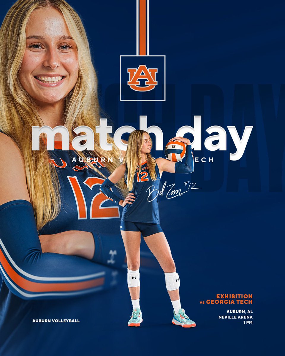 Auburn Volleyball (@auburnvb) on Twitter photo Fill your Saturday afternoon with some elite volleyball!
🆚 Georgia Tech
⏰ 1 p.m. CT
🎟️ Free Admission
#WarEagle x <a href="/AuburnTigers/">Auburn Tigers</a> Fill your Saturday afternoon with some elite volleyball!
🆚 Georgia Tech
⏰ 1 p.m. CT
🎟️ Free Admission
#WarEagle x <a href="/AuburnTigers/">Auburn Tigers</a>
