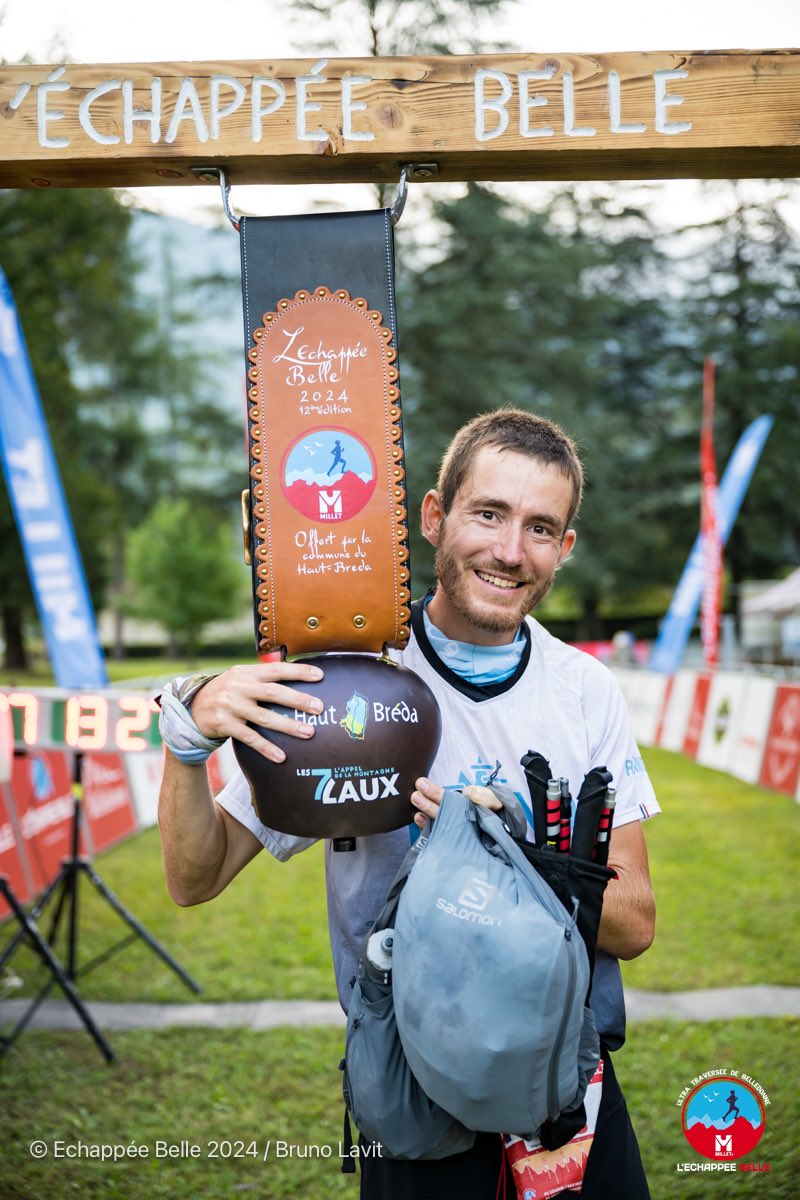 🏆 Jean Blancheteau vainqueur de L’Echappée Belle Intégrale 2024 en 27h08’19.

#eb2024 #trail #belledonne #isere #savoie