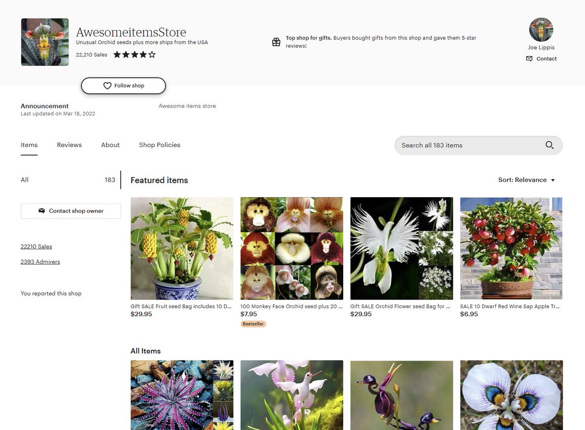 solacedaydream's tweet photo. Hey @Etsy I just reported this loser's store. Please take care of it and other similar shops. Clearly selling fake plants and hasn't had their store closed... wtf. The red flags are GLARING it's blinding and it keeps scamming people... https://t.co/QI0eV5xUD5