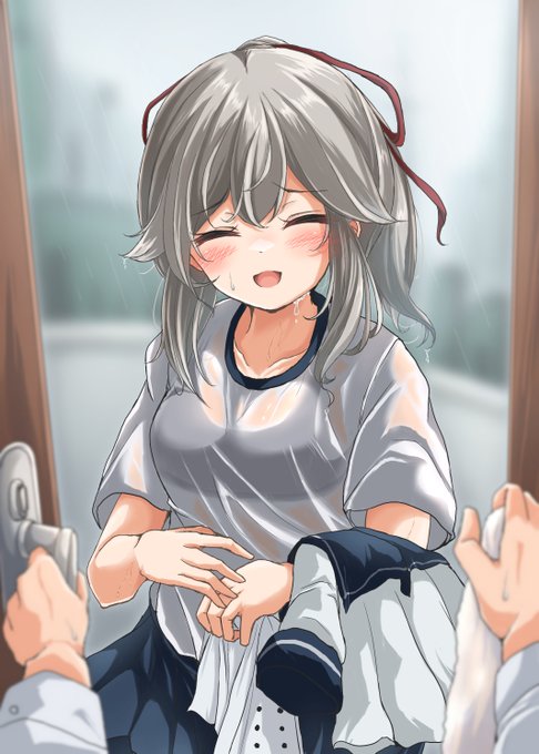 「すみません、提督……タオルを貸して頂けないでしょうか……?」 