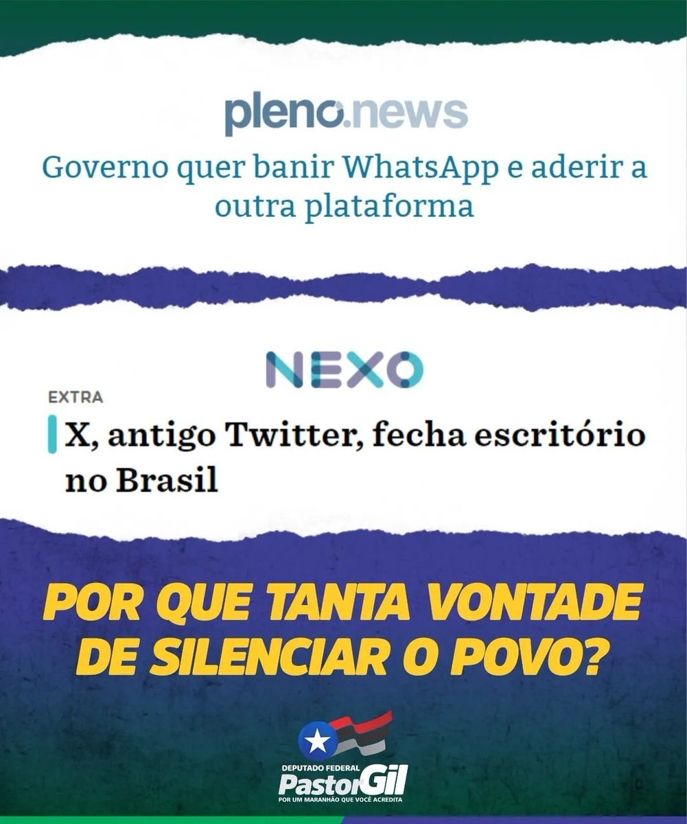 Por que tanta vontade de silenciar o povo? Vocês respondem!