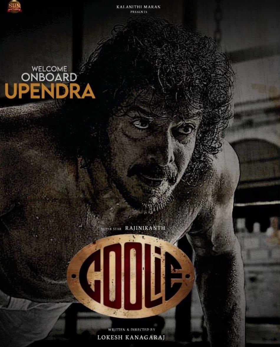 filmycorner9's tweet photo. #Upendra on Board for #Coolie #Rajinikanth #LokeshKanagaraj 🔥 https://t.co/uulFAt89cH