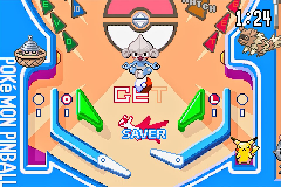 sakayu_sfc's tweet image. #PokémonPinball "Ruby &amp;amp; Sapphire" turned 21!📍
#ポケモンピンボール ルビー&amp;amp;サファイア は2003年8月1日の発売でした💎

ピンボールの玉としても役に立つモンスターボール。2つの台で200種類以上もの「ポケットモンスター」を取り押さえて確保することが可能です。
#pokémon