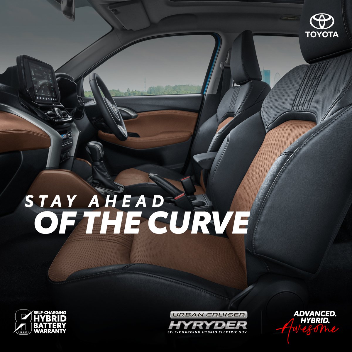 Toyota_India's tweet photo. Discover the future of driving. Visit our website for more information.

#ToyotaIndia #ToyotaUrbanCruiserHyryder #Hyryder #HybridLife #ItsHYTime https://t.co/9uqlIhHQGT