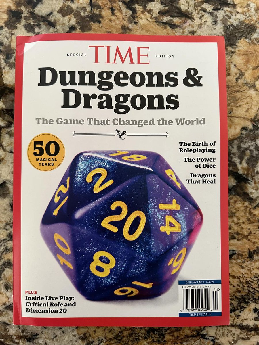 enworldrpg's tweet photo. D&amp;D 50th Anniversary Gets A TIME Magazine Special Edition https://t.co/p23OAIbh66 https://t.co/2N1sn3oMRi