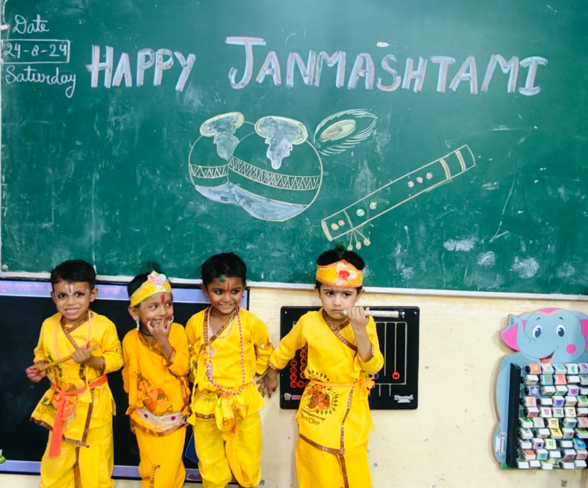 sbvno2_1925402's tweet photo. Celebration of Shri Krishna janmashtami in our school https://t.co/MKAHp2P5OW