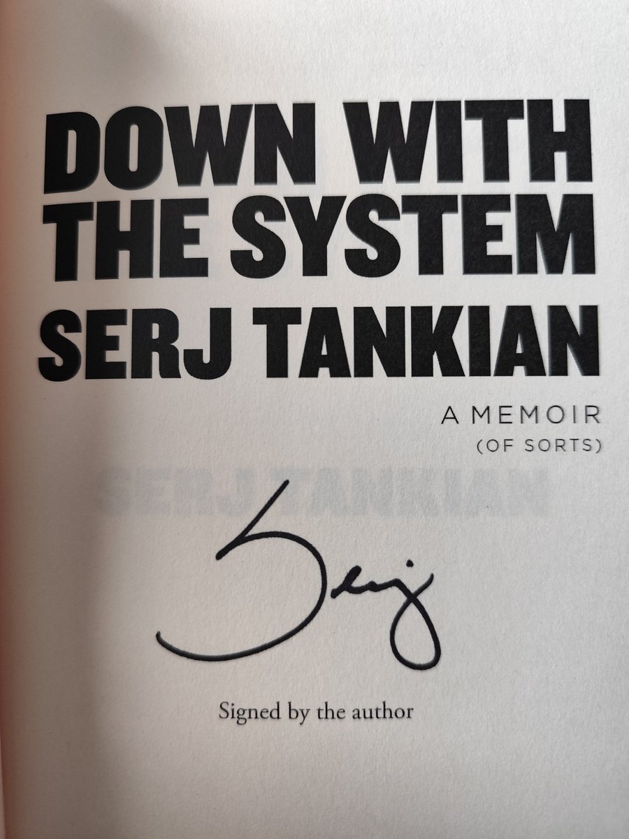 50 today and amongst the awesome presents is this that I've wanted to read for the last few months and had to hold off. Looking forward to this <a href="/serjtankian/">Serj Tankian-#SanctionAzerbaijan</a> ! And it's signed! Woohoo! Love his activism and music.
