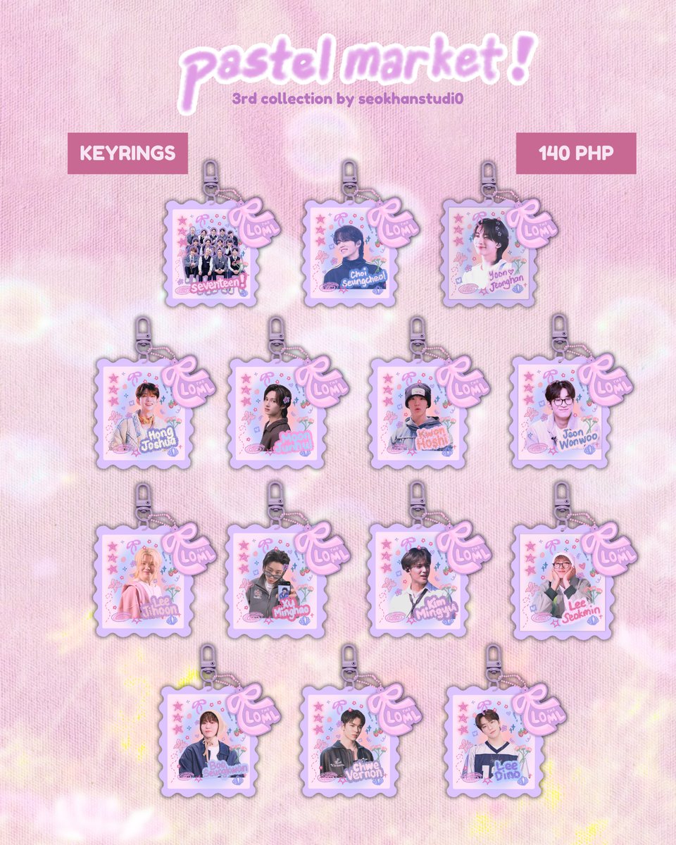stardustrinkets's tweet photo. i heard you! 🌟

due to popular demand, here’s the complete designs for all members on both keyrings ! 💘

order thru the link below ⬇️ https://t.co/1z9vwn6Cv6
