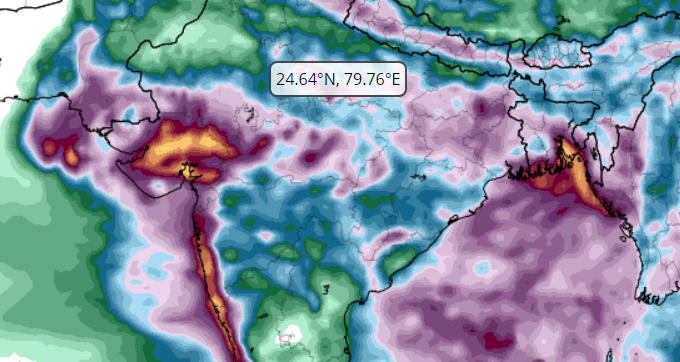 IndiaWeather13's tweet photo. MJO will be in phases 3 & 4 next week, making central India a rainfall hotspot. Expect significant rain in west-central India, especially Gujarat, and good rains in East India as well.
#Monsoon2024 #WeatherUpdate #IndiaRainfall https://t.co/5gV8vF8PHq