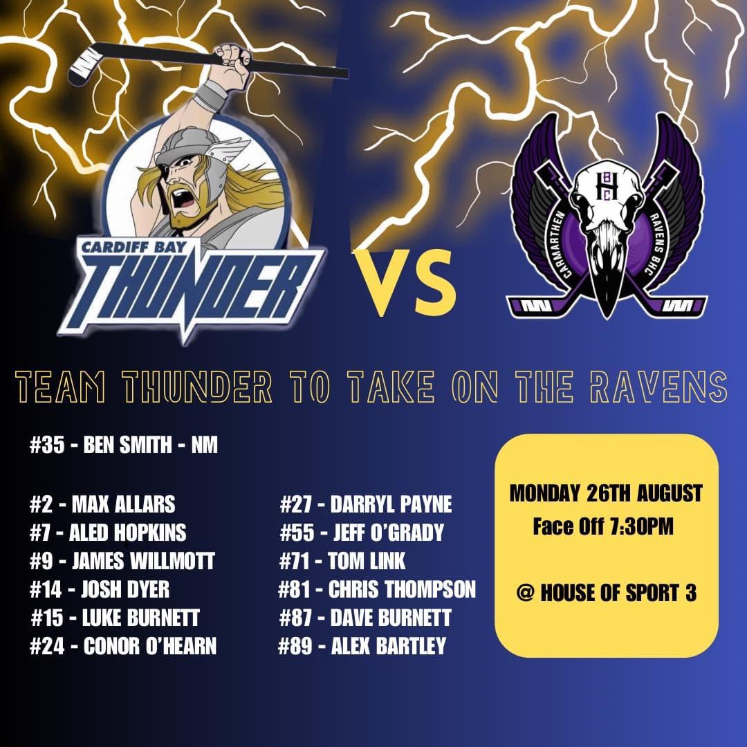 Here is our team to take on the Carmarthen Ravens BHC this Bank holiday Monday at 7:30 🏒🚨