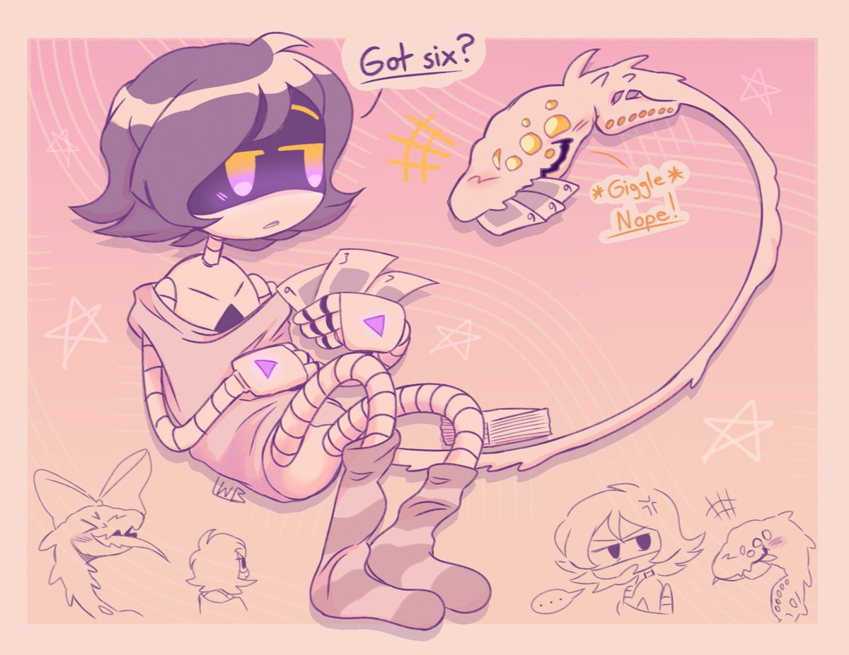 Rotten_Tricks02's tweet image. Md spoilers 
.
.
.
.
.
.
.
After thru that agnoy, deliver fluff by doodling wholesome 
#murderdrones #murderdronesfanart #mdspoilers