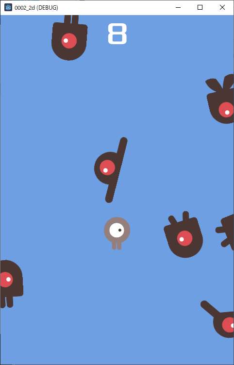 Peppop84's tweet photo. GodotEngineの入門「最初の2Dゲーム」が終わりました（いつ始めたかはわからない） https://t.co/e2i0jh60zM