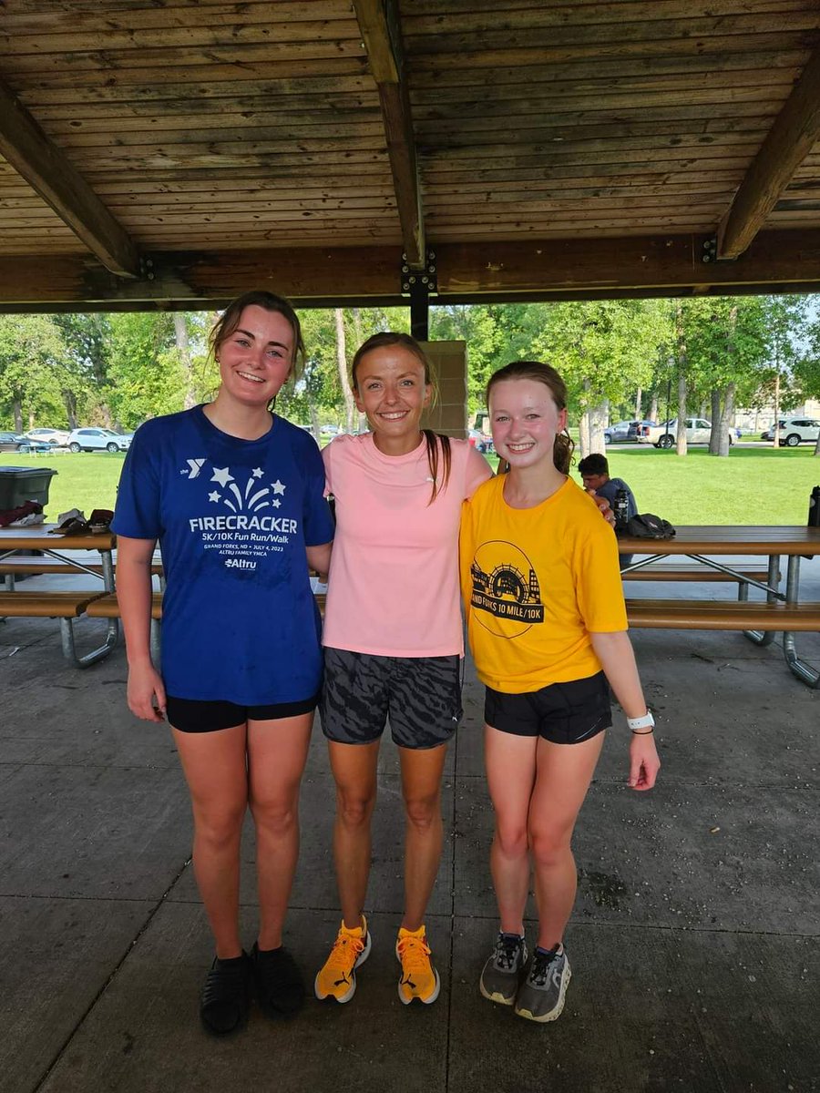 WE MET AND RAN WITH OLYMPIAN  DAKOTAH LINDWURM YESTERDAY!! She placed 12th in the Olympic Marathon in Paris and was the first USA woman to finish. Amazing opportunity setup by the <a href="/GFMarathon/">Grand Forks Marathon</a>. It will be a day we will never forget. <a href="/RRHSactivities/">Red River High School Activities</a>