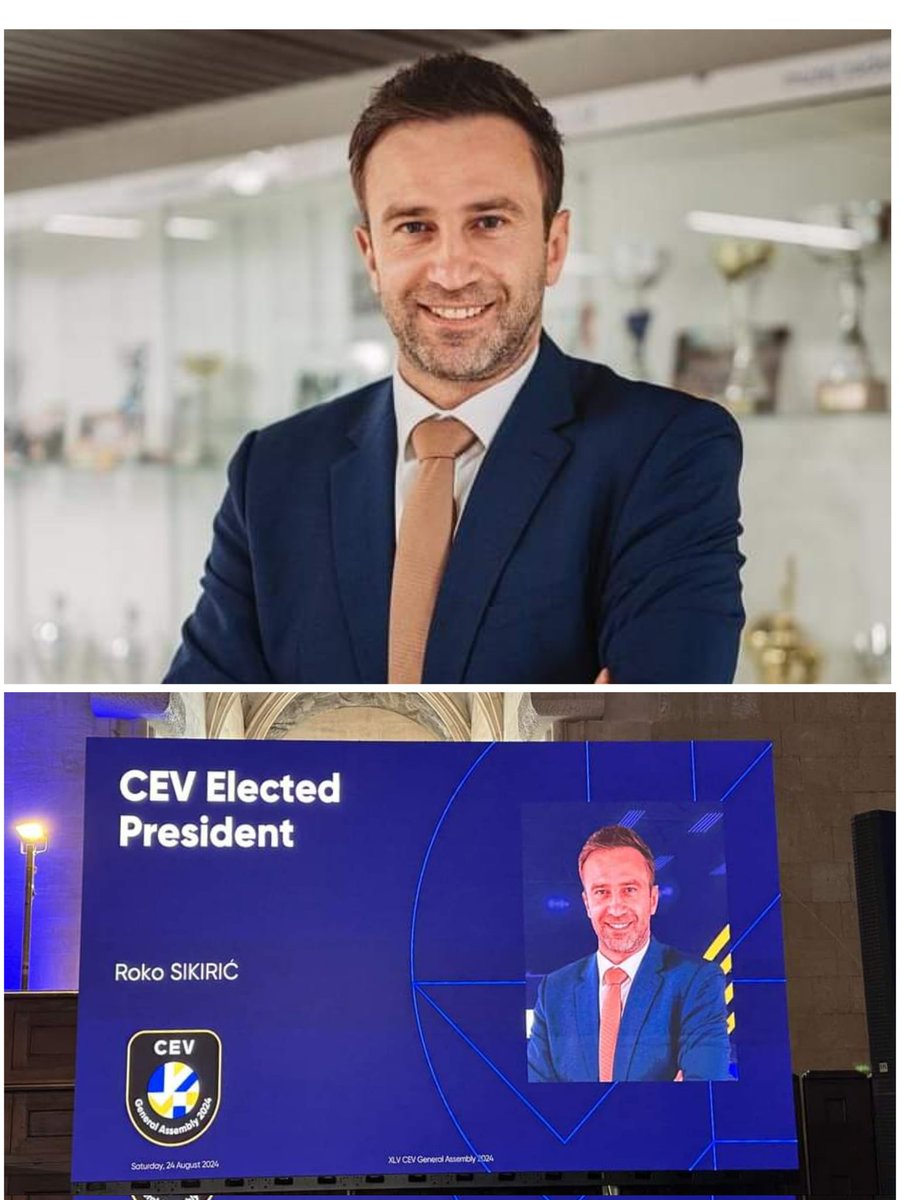 Todovoley (@todovoleyspain) on Twitter photo El croata 🇭🇷Roko Sikiric, nuevo presidente de <a href="/CEVolleyball/">European Volleyball</a>
43 años, natural de Zadar y ex jugador entre otros de Narbonne o Berlin.
Su campaña se centró en despolitizar el deporte, revitalizar la competición y generar beneficios a través de la comercialización estratégica. El croata 🇭🇷Roko Sikiric, nuevo presidente de <a href="/CEVolleyball/">European Volleyball</a>
43 años, natural de Zadar y ex jugador entre otros de Narbonne o Berlin.
Su campaña se centró en despolitizar el deporte, revitalizar la competición y generar beneficios a través de la comercialización estratégica.