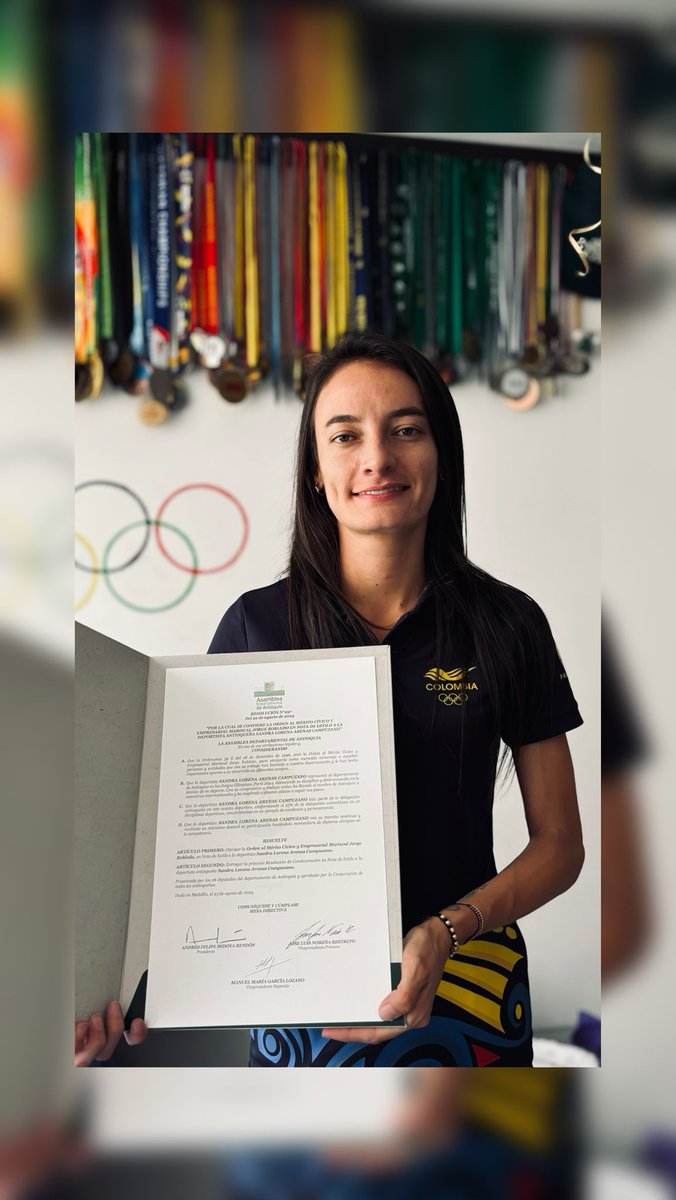 💚Gracias a @politecnicojic @indeportesantioquia <a href="/asambleadeant/">Asamblea Departamental de Antioquia</a>  por el reconocimiento .