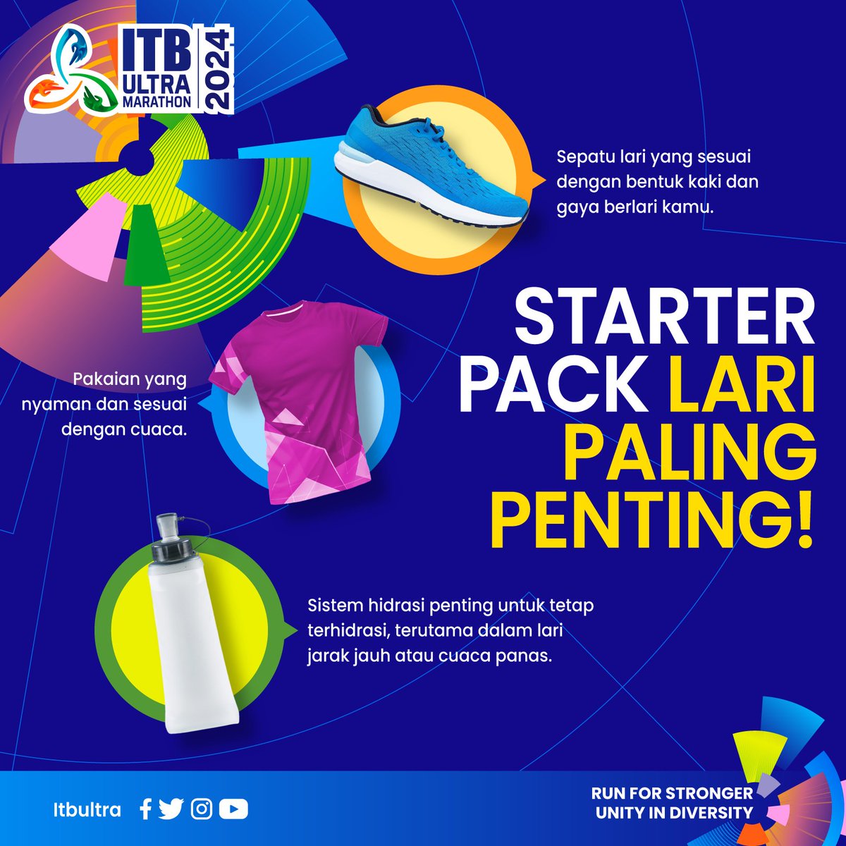 Memulai petualangan lari dengan perlengkapan yang tepat! 

Jangan lupa sepatu yang mendukung, pakaian yang nyaman, dan hidrasi yang cukup. Let's hit the road! 🚀