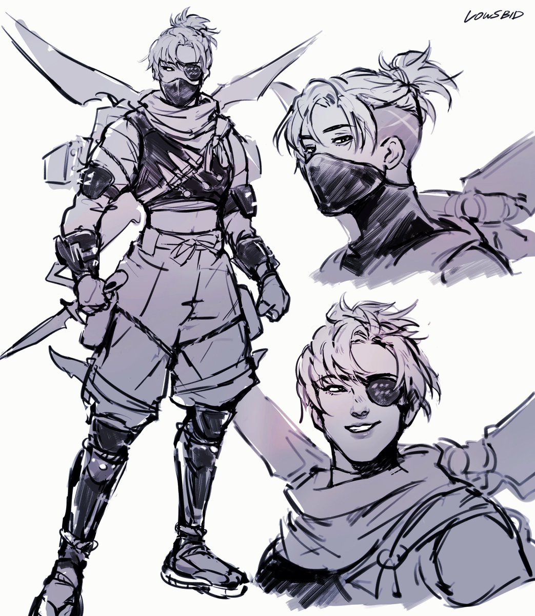 VOWSBID's tweet image. Valkyrie&apos;s ninja skin design sketch💭
#ApexLegends